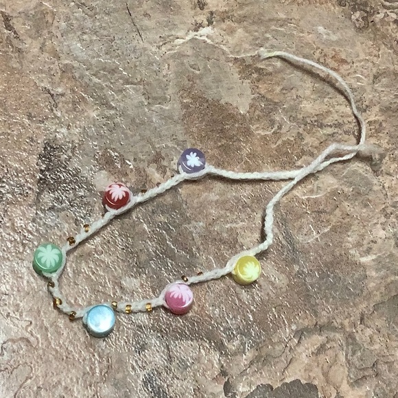Hand Crafted Jewelry - Beaded Handmade Tie On Anklet Or Bracelet